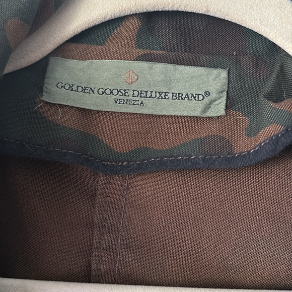 REAL Golden Goose Deluxe Brand camo khaki dark brown multi women’s coat - Picture 7 of 11